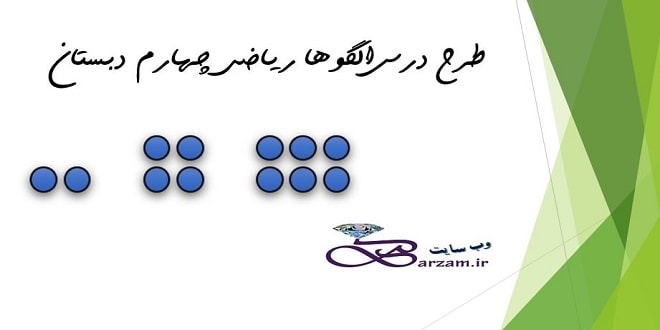 طرح درس الگوها ریاضی چهارم دبستان